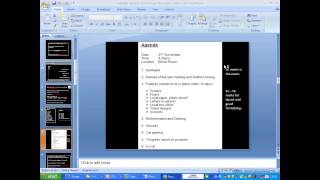 Making an Agenda