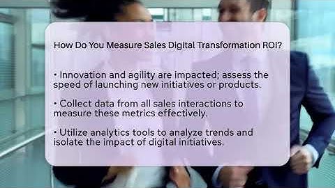 How Do You Measure Sales Digital Transformation ROI? - Find Sales Jobs