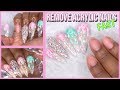 Acrylic Nails Tutorial - Remove Acrylic Nails FAST - No Soaking or Filing - Peel Off Base Coat