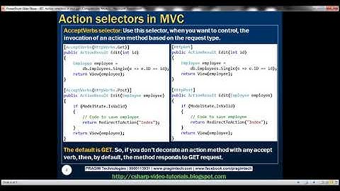 Part 67   Action selectors in mvc