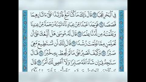 سورة الكهف من الاية  61 الى الاية 70