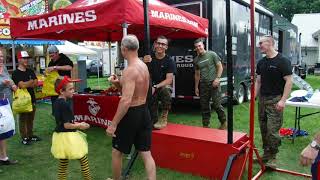 Doug Holmberg, WORLD&#39;S STRONGEST 65 yr old, 28.9 pull ups, MN State Fair Record, Fri 8.25.2017