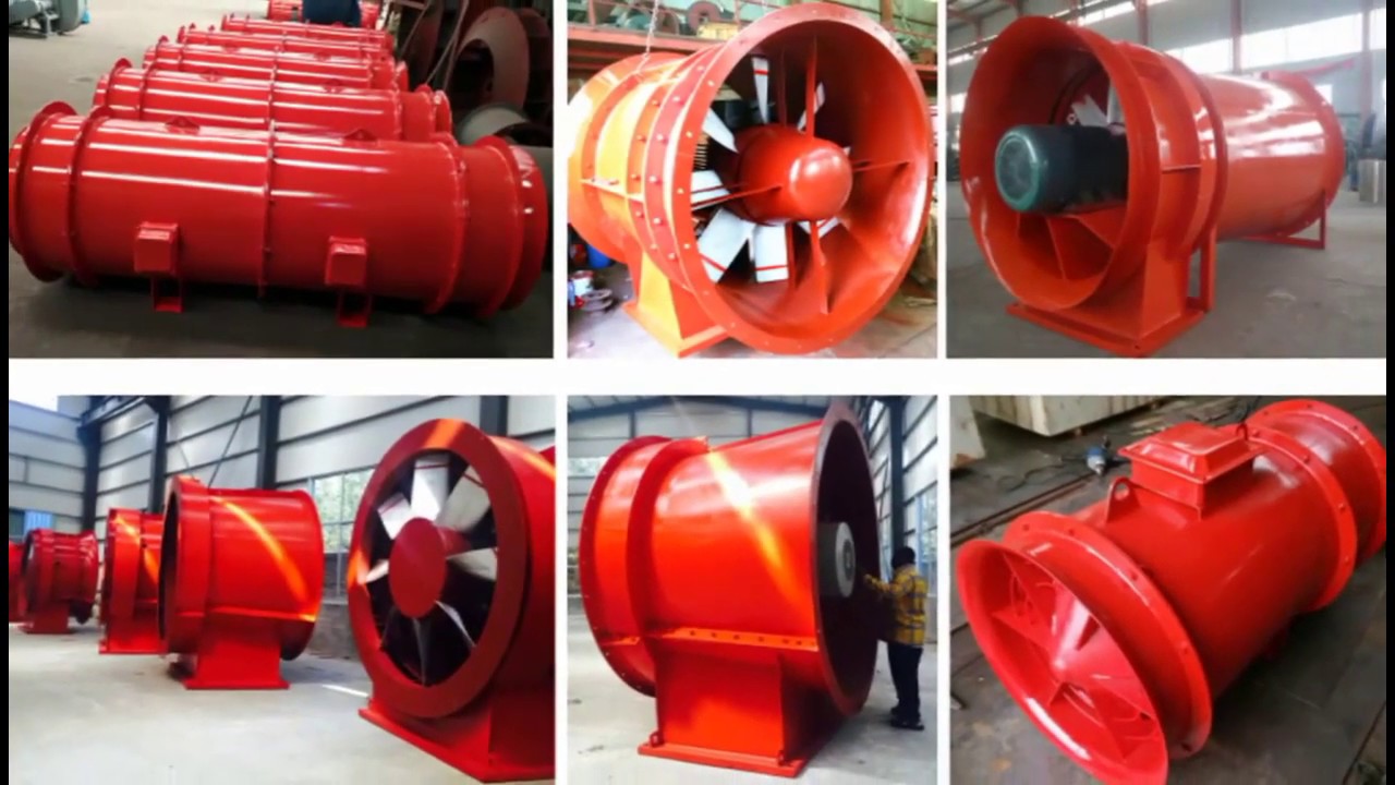 Mine ventilation fan blower - YouTube