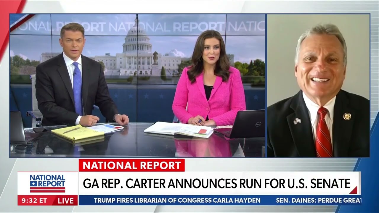 Rep. Carter LIVE on Newsmax: GA Senate Race