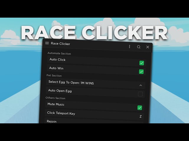 Race Clicker Script (Auto Win, Auto Rebirth, Auto Craft, Auto Click, Auto  Eggs) 