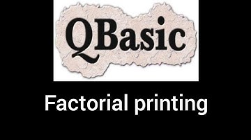 QBASIC program to print the factorial of a number ~