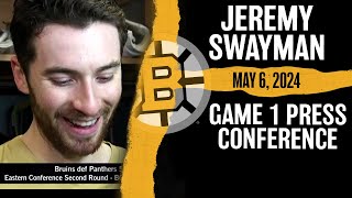 Jeremy Swayman Reacts to CareerHigh 38 Saves In Bruins' Game 1 Win Over Panthers