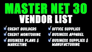 Net 30 Vendor & Business Credit Builders Master List | NO PG | No Credit Check! screenshot 5