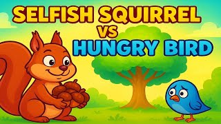 The Selfish Squirrel | Moral Story for Kids | Sharing is Caring | English Kids Story #kidsstory 