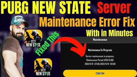 Pubg New State Server Maintenance Issue Solution| How To Fix Server Maintenance Error Pubg new state