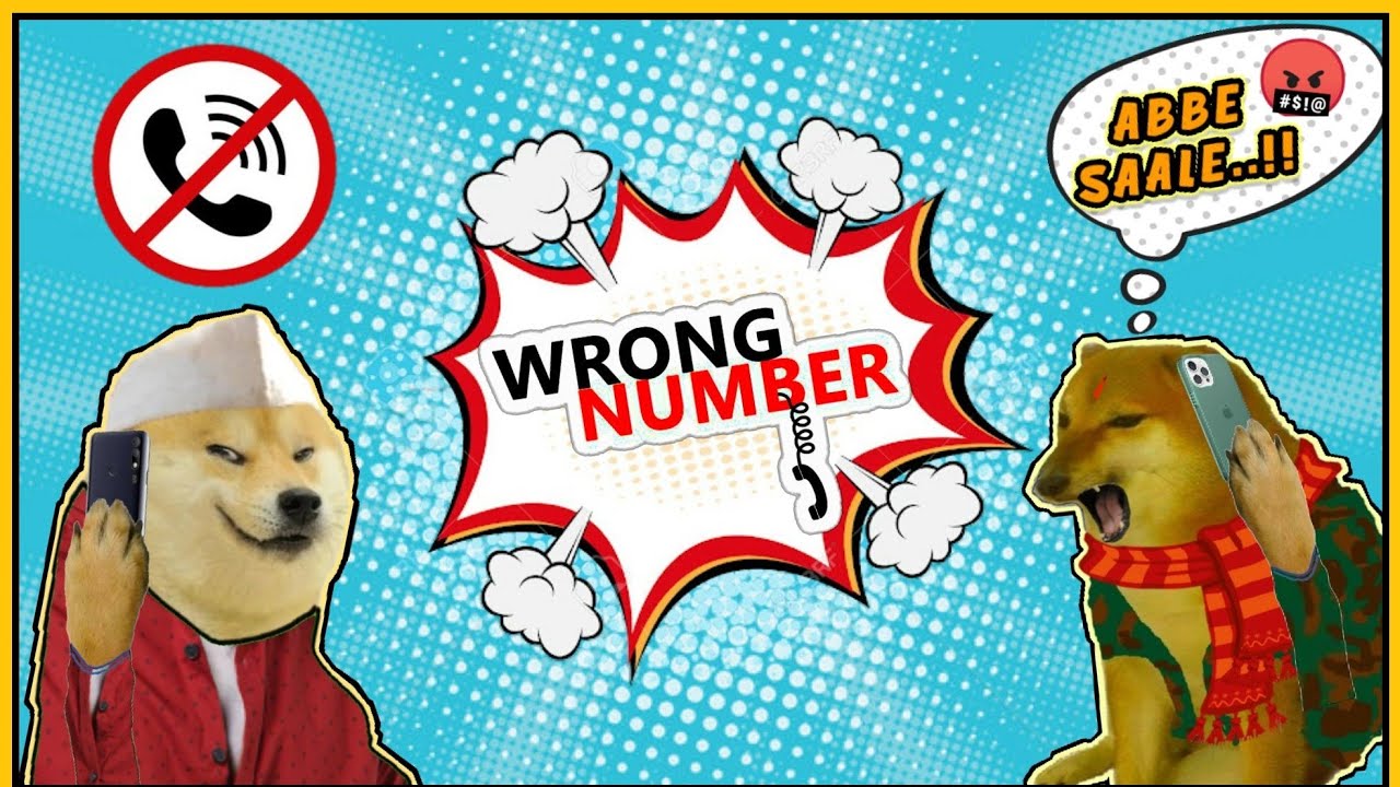 Wrong Number😡| Prank Call | Galat Number Pe Call | Cheems | Doge | Rj ...