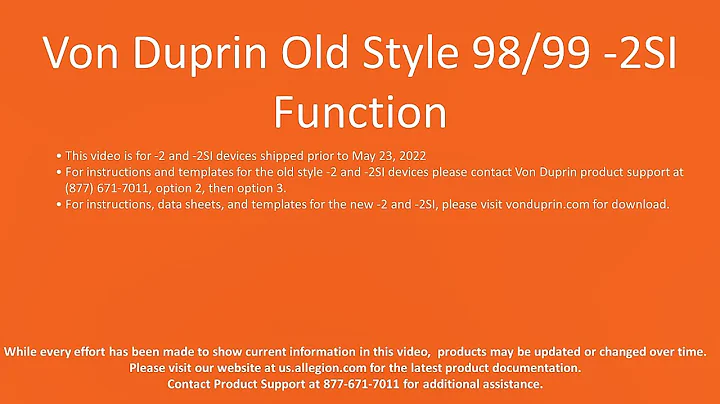 Explanation of Von Duprin Double Cylinder option Obsoleted in Mat of 2022, -2 and -2SI