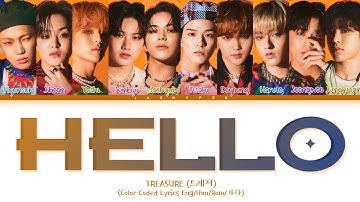 TREASURE Hello Lyrics (트레저 Hello 가사) (Color Coded Lyrics)