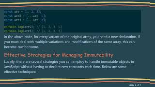 Dealing with Immutable Objects in JavaScript: Strategies for Efficient Management