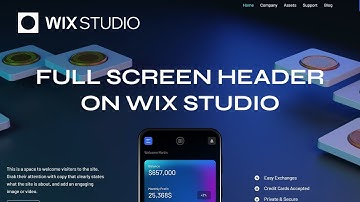 Full Screen Header on Wix Studio | Wix Ideas
