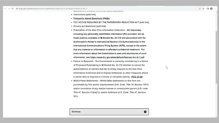 One-Time Information Collection: Correcting Responses Prior To or After A Submission