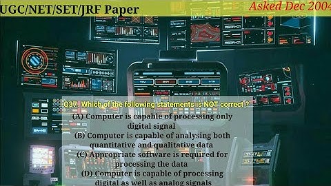 #SmartStudy | Q.37) Dec 2004 | Solved Question Papers (For All -UGC/NET/SET/JRF Paper 1)