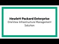 Solution de gestion dinfrastructure hpe oneview