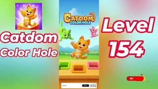 Catdom Color Hole Level 154 Walkthrough 🐱🟣 | Relaxing Color Puzzle Game | Go Answer