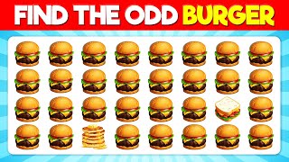 Find the Odd One Out Food & Drink Emojis 🍔 🍟 🍕
