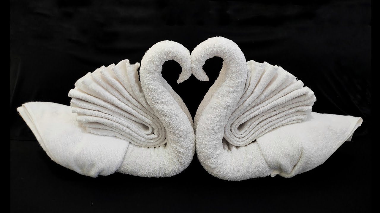 How to Make Swan Towel art | Swan Towel Folding - YouTube