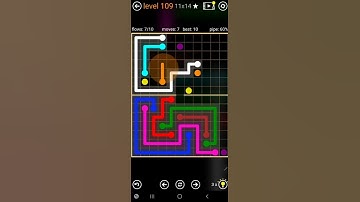 How To Solve Flow Free Hourglass Pack Level 109 11x14 Board Hard Walk Through Solution Walkthrough