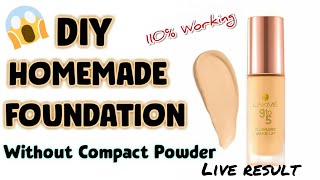 How to make Foundation without compact powder according to your skin tone only with two ingredients