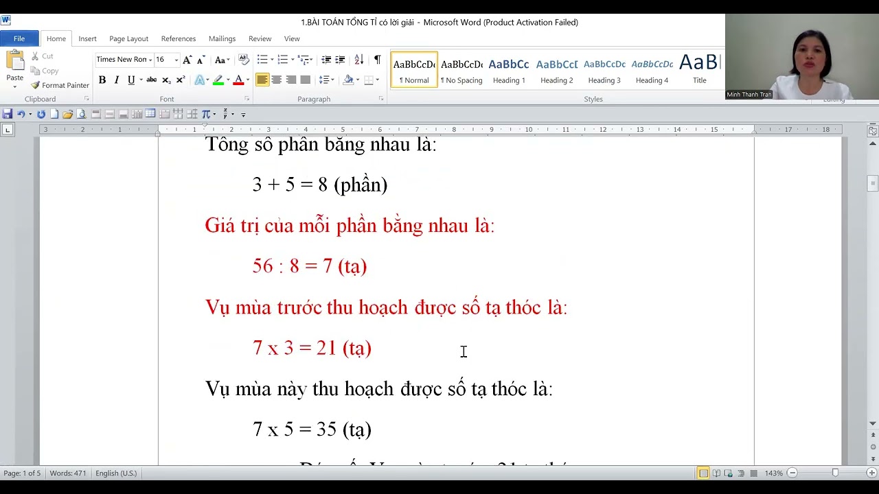 TOÁN LỚP 5/ BÀI TOÁN TỔNG - TỈ / CỰC DỄ HIỂU
