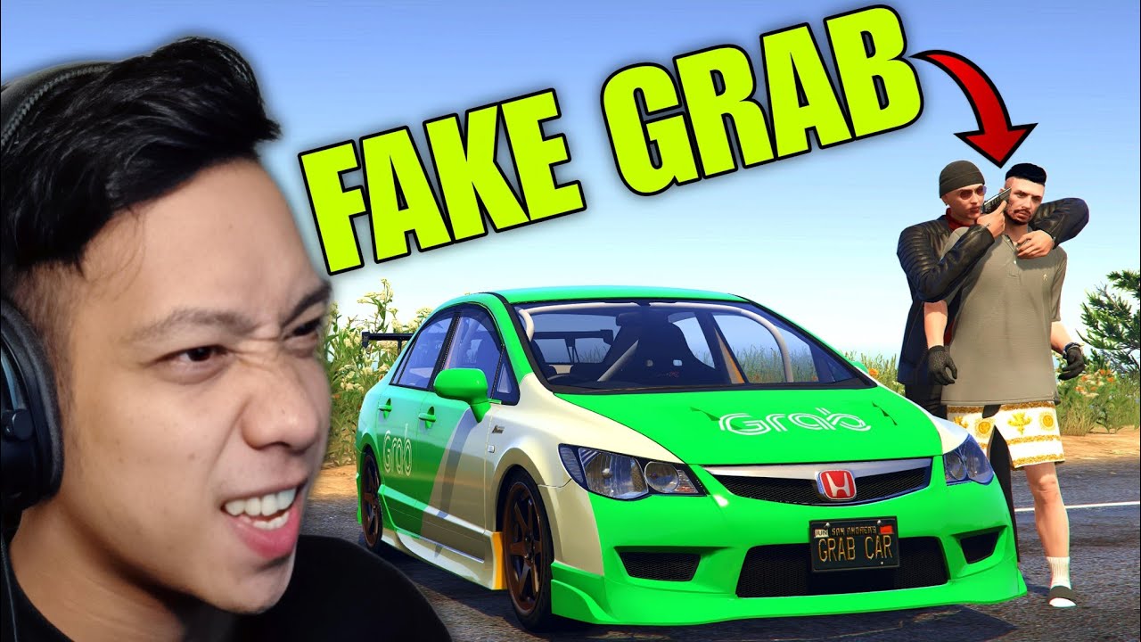 I became a fake GRAB DRIVER in GTA 5 RP