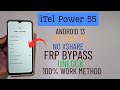 Itel power 55 frp bypass  no apps click no xshare no need computer easy method 2024