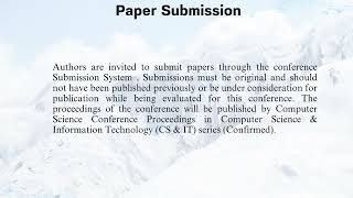 15th International Conference on Artificial Intelligence, Soft Computing and Applications (AIAA 2025 screenshot 5