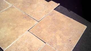 Noce Brushed, Chiseled Versailles Pattern Travertine