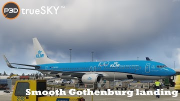 P3D V5.1 | Smooth landing into Gothenburg | ESGG | PMDG 737-800 NGXU