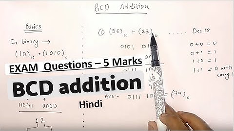 BCD ADDITION solved examples | Hindi | BCD addition exam questions