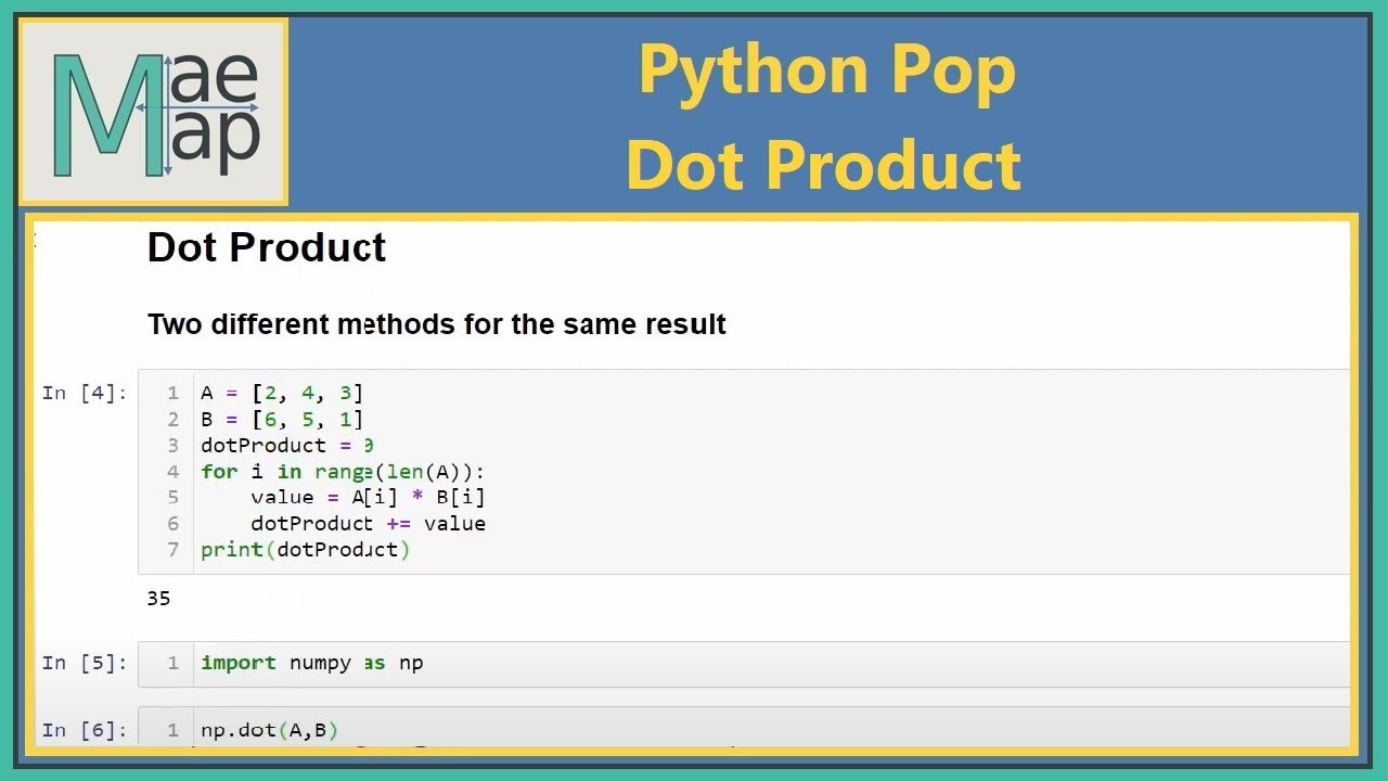 Python Pop: Dot Product