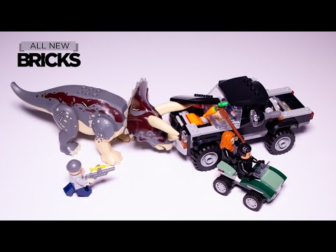 Lego Jurassic World 76950 Triceratops Pickup Truck Ambush Speed Build