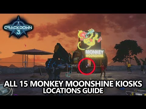 Crackdown 3 - All 15 Monkey Moonshine Kiosks Locations Guide - Party Police Achievement