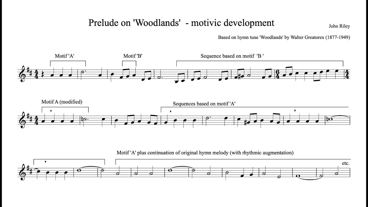 Prelude on 'Woodlands' by John Riley YouTube