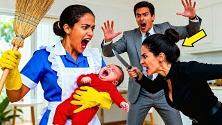 أَمْسَكَتْ بِمِكْنَسَةٍ وَمَنَعَتْ اخْتِطَافَ الطِّفْلِ… اِنْحَنَى الْمِلْيُونِيرُ أَمَامَهَا!