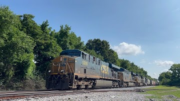 CSX ES40DC 5286 w/ GP40-2 Leads Manifest M503-22 on 6/23/23