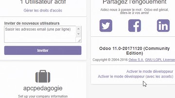 Créer et gérer un compte utilisateur pour Odoo