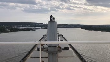 Timelapse - A bulk carrier, MV Meritius, proceeding to Rouen, France