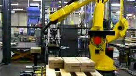 Fanuc S420iF Robotic Box Palletizing Cell - Part 1