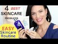 TOP 4 SKINCARE PRODUCTS -  FAST &amp; EASY Best Skincare Routine - MATURE SKIN- Over 40