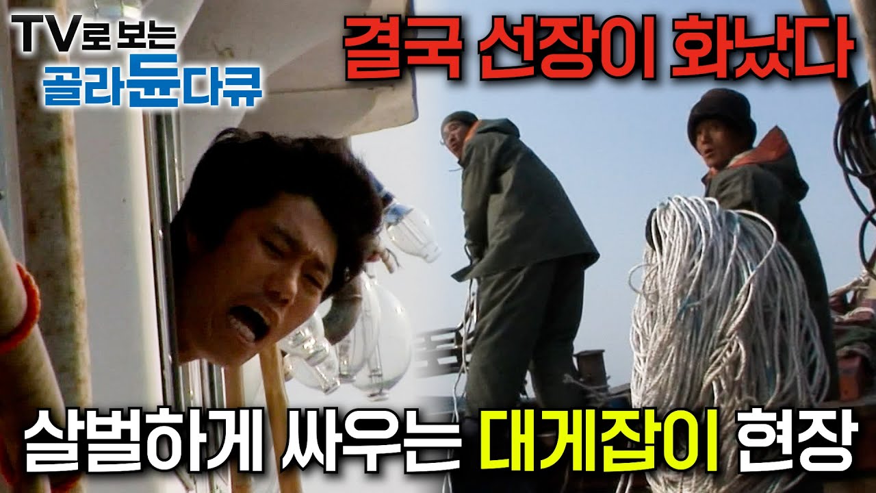 진짜로 싸움 났습니다. 결국 폭발한 선장에 살벌해진 대게잡이 어선｜한식 입에 안 맞는 외국 선원들을 위해 밥 따로 차려주는 선장｜4박 5일 대게잡이 조업 과정｜극한직업｜#골라듄다큐