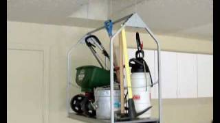 Versa Lift puts Garage Clutter Out-of-Sight! The Versa Lift is the ultimate push-button storage system. Send your garage clutter out of sight and get it back in seconds when you
