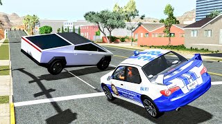 Crazy Police Chases #129  BeamNG Drive Crashes | CrashBoomPunk