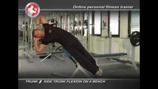 Trunk - Side trunk flexion on a bench