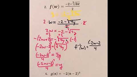 Finding the inverse of Cubic and Cube Root Functions