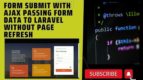 Laravel Ajax form Submit without page Refresh 🖥️ PHP #videos #coding #ajax #php #2022